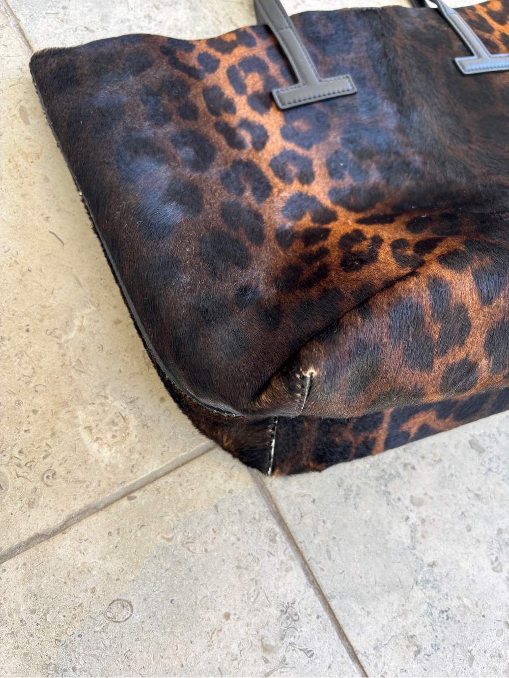 Tom Ford Leopard Print Tote - Brown and Black - Picture 4 of 13